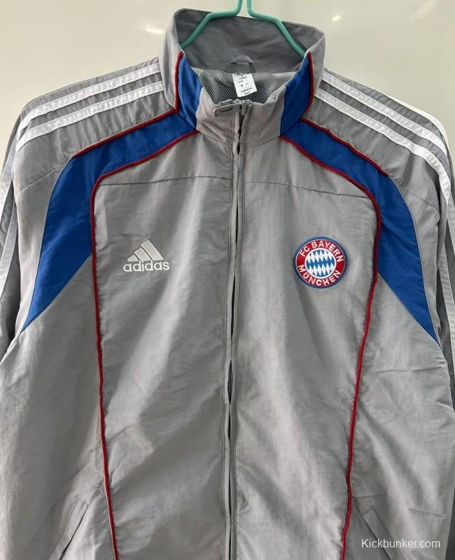 25/26 Bayern Munich Grey Windbreaker Windbreaker