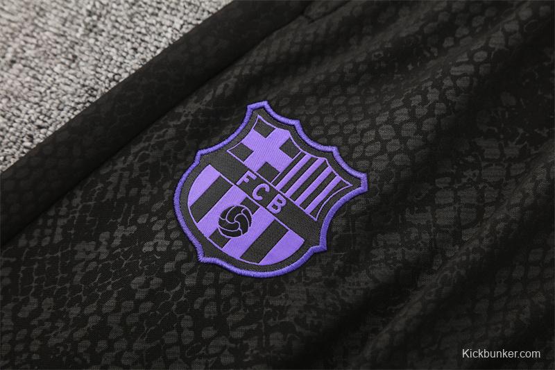 25/26 Barcelona Purple Joint Edition Half Zipper Jacket+Long Pants