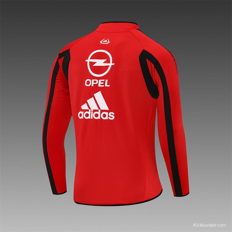 Retro 05/06 AC Milan Red Half Zipper Jacket