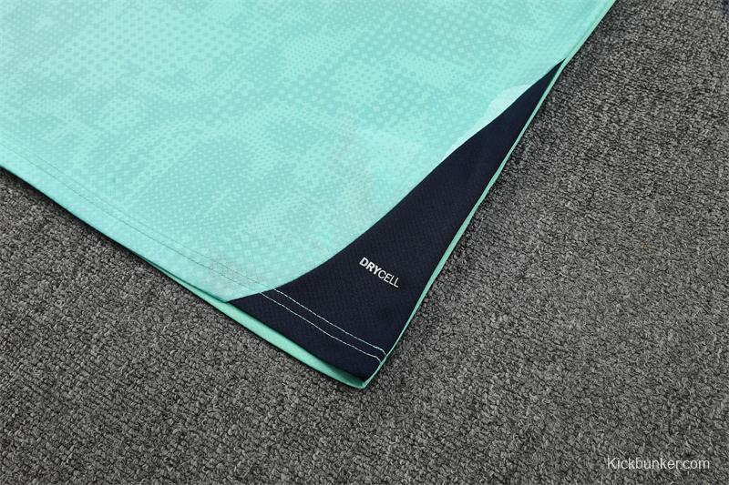 25/26 Olympique de Marseille Lake Blue Camouflage with XS Short Sleeve+Soccer Shorts