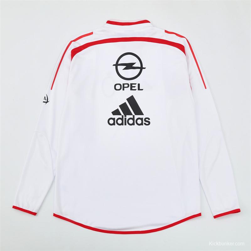 Retro 04/05 AC Milan White Half Zipper Jacket