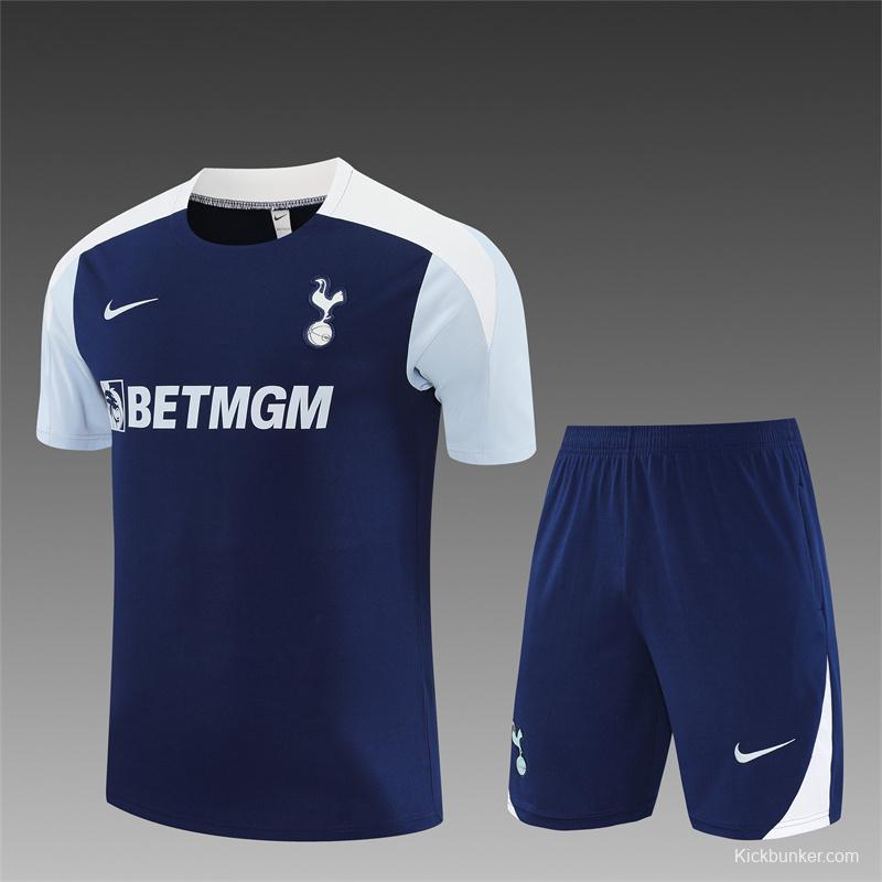 25/26 Tottenham Hotspur Royal Blue with XS Short Sleeve+Soccer Shorts