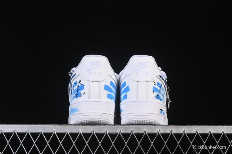 Nike Air Force 1 '07 Low Sagittarius Hand-Painted Doodle Zodiac Series Low-Top Casual Sneakers - 11231221