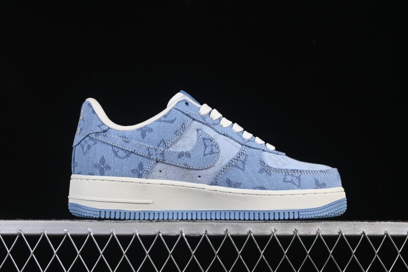 Nike Air Force 1 '07 Low LV Collaboration Light Blue Casual Sneakers - YF9511-823