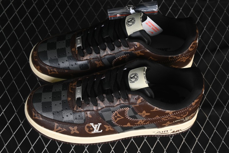 Nike Air Force 1 '07 Low LV Collaboration Coffee Gray Casual Sneakers - SC0601-563