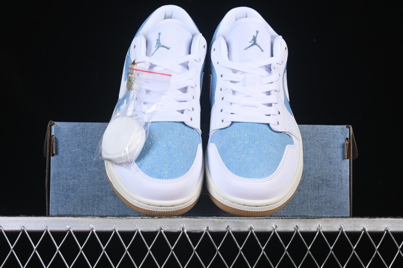 Nike Air Jordan 1 Low Denim Retro Basketball Shoes - HQ2004-400