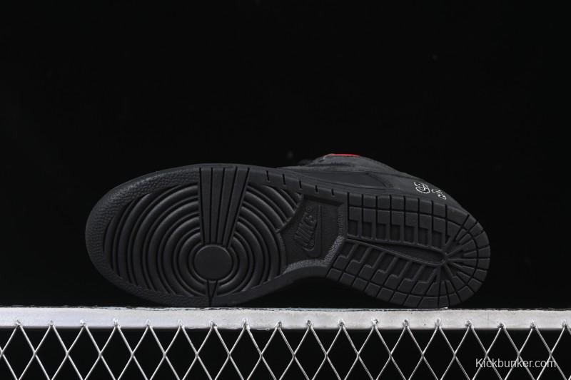 Nike Supreme x Nike SB Dunk Low Ocean Fog Limited Edition Black Warrior Low Top Casual Skate Shoes - HQ8487-001