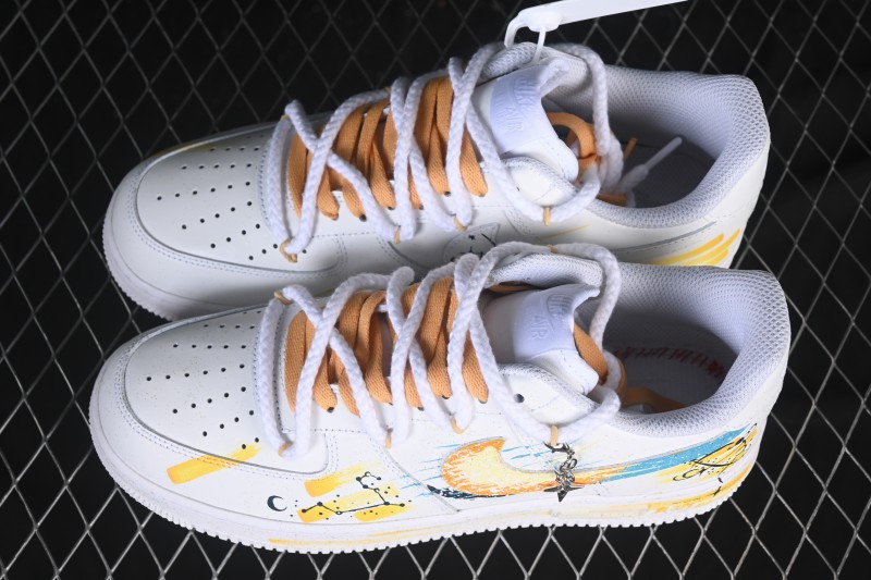 Nike Air Force 1 '07 Low Leo Hand-Painted Doodle Zodiac Series Low-Top Casual Sneakers - 723-822