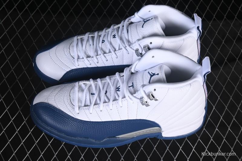 Nike Air Jordan 12 Retro French Blue And White Basketball Shoes - CT8013-114