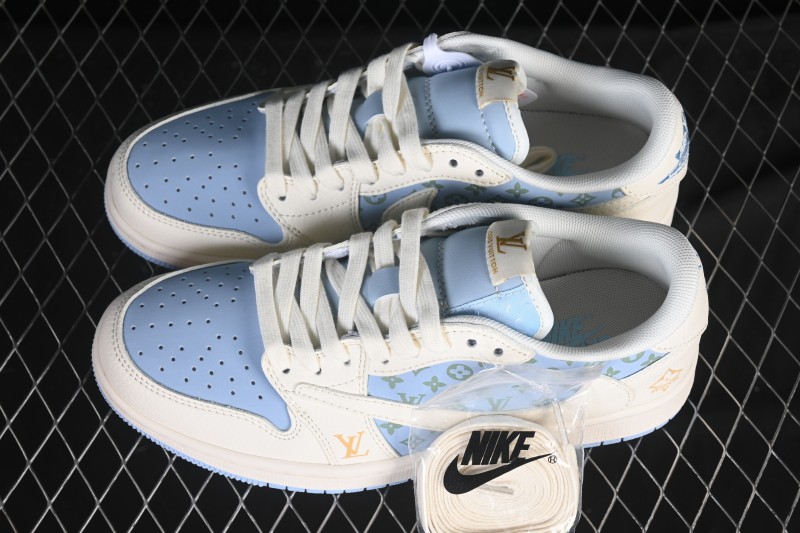 Nike Travis Scott x Fragment Design x Air Jordan 1 Low OG SP AJ1 Low Top Casual Sneakers - ZH2598-163