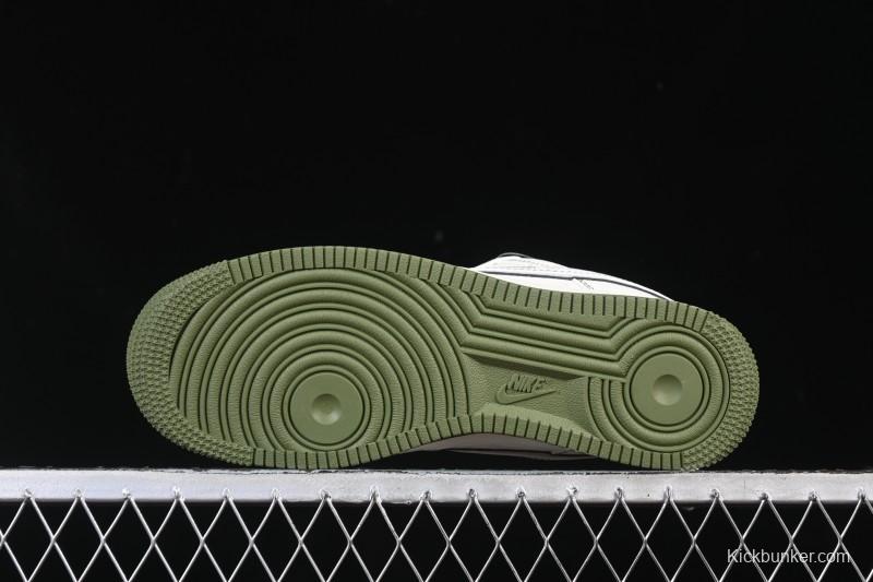 Nike Air Force 1 '07 Low Burberry Collaboration Military Green Embroidery Casual Sneakers - JP8028-003