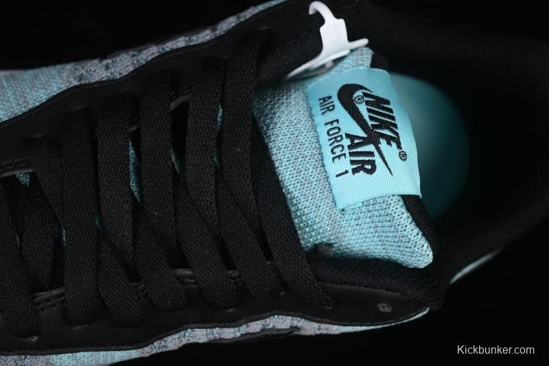 Nike Air Force 1'07 Low Flyknit Black Green Casual Sneakers - CI0051-600