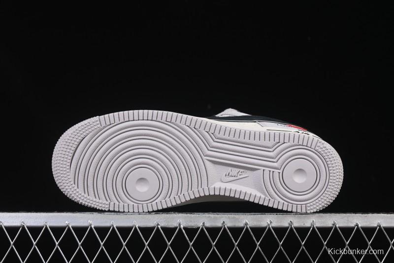 Nike Air Force 1 '07 Low LV Collaboration Pig Eight Rice Gray Black Casual Sneakers - MZ9588-810