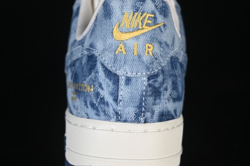 Nike Air Force 1 '07 Low LV Collaboration Denim Blue Casual Sneakers - YF9511-818