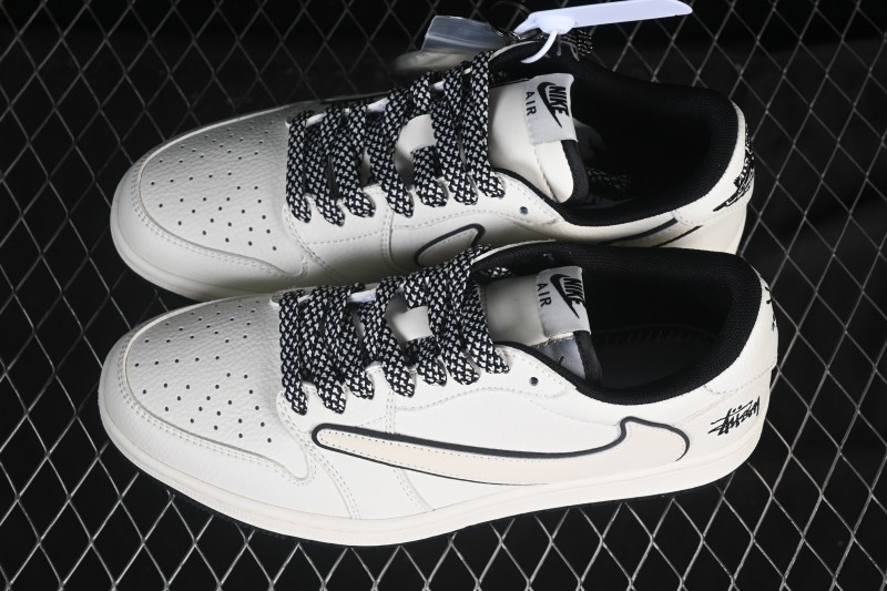 Nike AJ1 Low OG SP Travis Scott x Fragment Design x Stussy Collaboration - CS5288-503