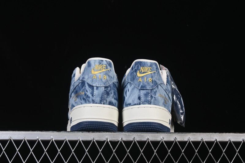 Nike Air Force 1 '07 Low LV Collaboration Denim Blue Casual Sneakers - YF9511-818