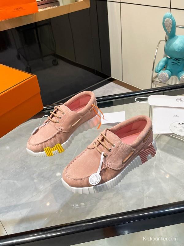 Hermès Classic Casual Sports Shoes with Exaggerated H Logo and Heightening Design - LY00300