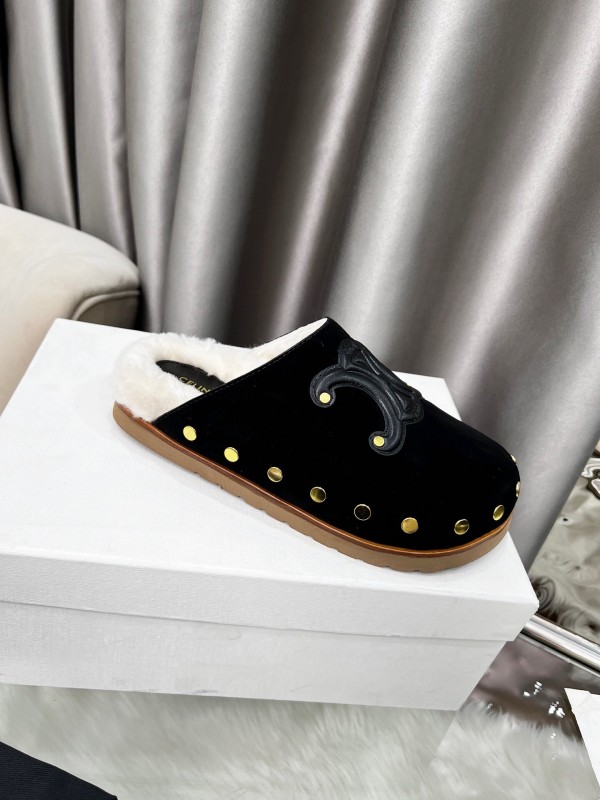 CELINE 2025 SS Studded Birkenstock Sandals - LY00270