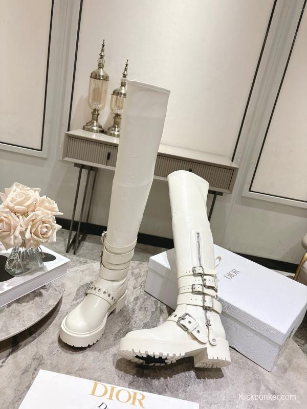 Dior 2025/SS Punk Strap Knee High Boots - KFY00500