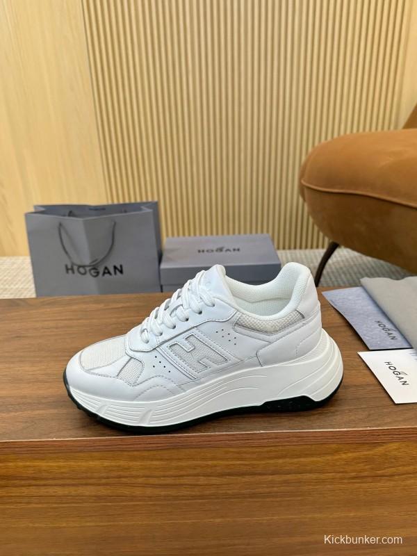 Hogan H-STRIPES Series Couple Thick Sole Dad Shoes Leisure Sneakers - LY00370/LY00380