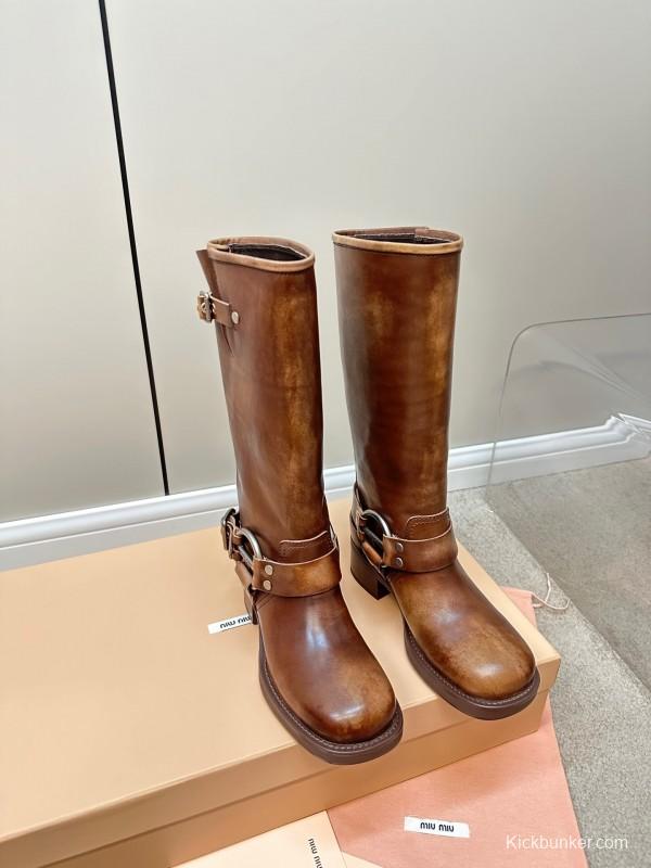 Miu Miu Fall/Winter 2025 Limited Edition Punk Style Martin Boots - LY00500