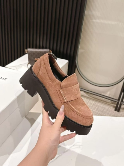 CELINE 2025/SS Fall Winter Latest Runway Lisa Same Style Platform Loafers - LY00300