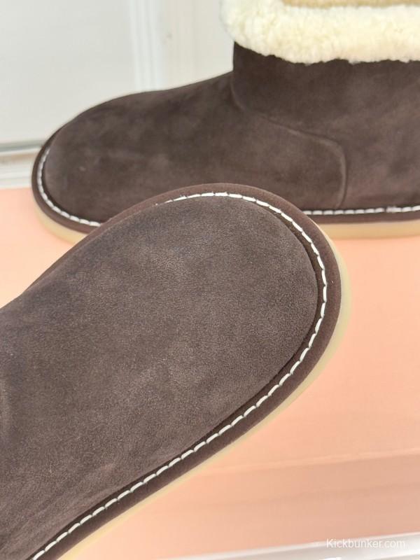 Miu Miu Retro Shearling Platform Snow Boots - KFY00300