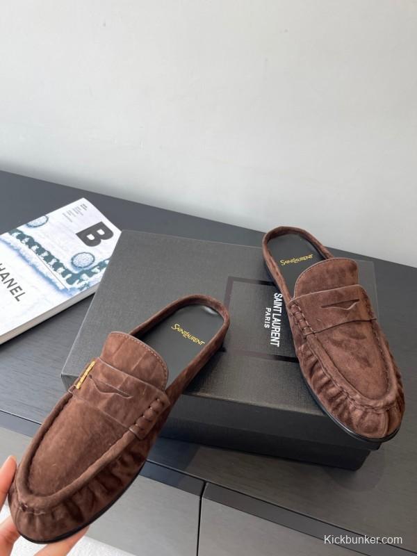 Saint Laurent Classic Loafer Mule Flats - KFY00320
