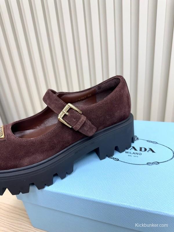 Prada Thick Sole Mary Jane Shoes Spring Summer 2025 Collection - LY00300