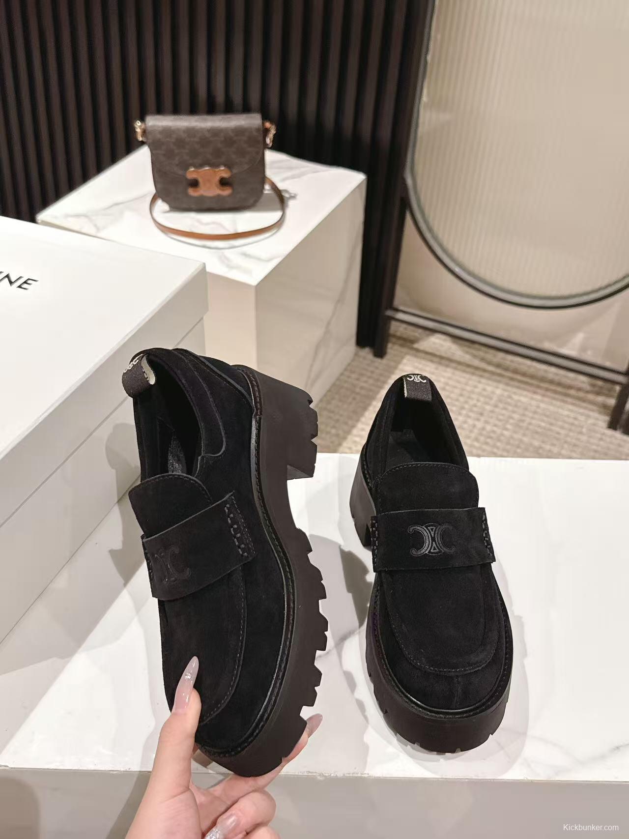 CELINE 2025/SS Fall Winter Latest Runway Lisa Same Style Platform Loafers - LY00300
