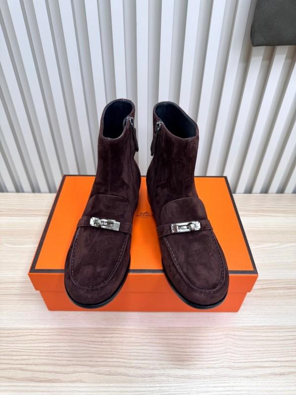 Hermes Kelly Buckle Ankle Boots - LY00390