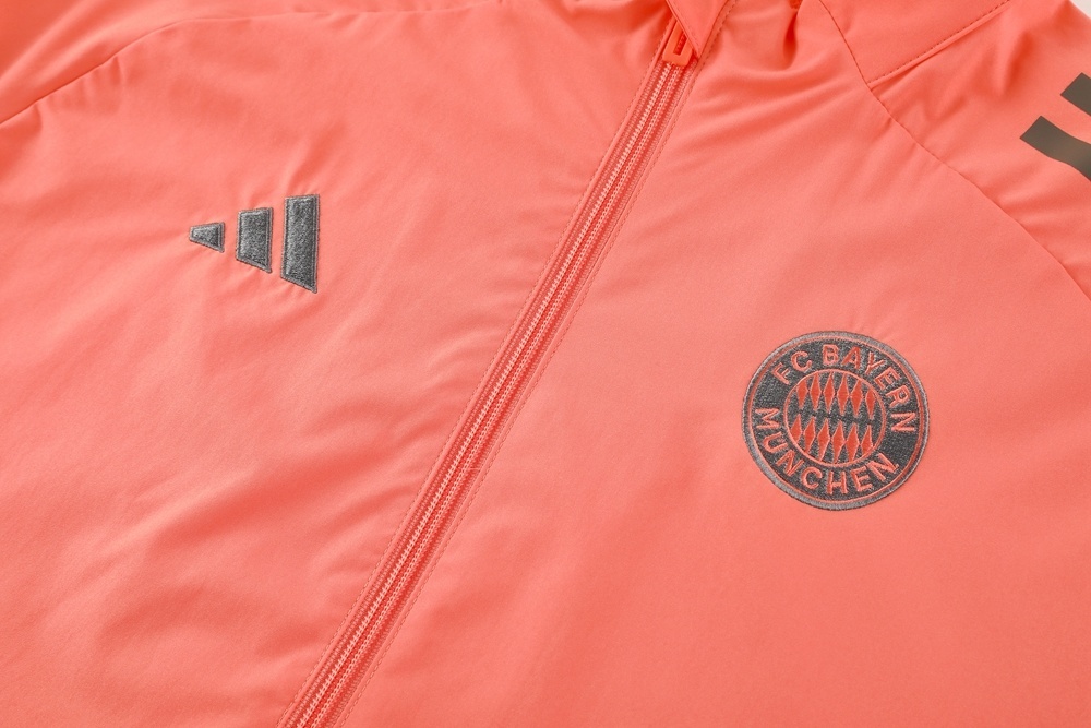 25/26 Bayern Munich Orange S-3XL Half Zipper Jacket+Long Pants