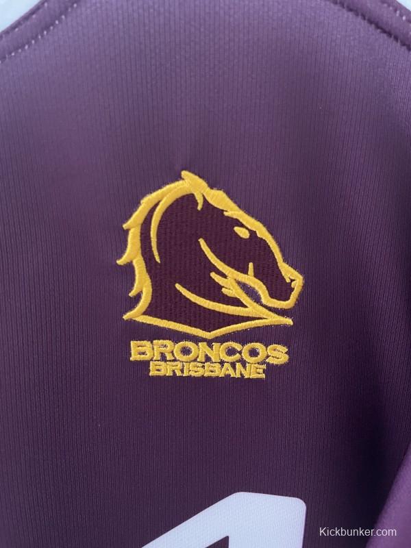 25/26 Brisbane Broncos Maroon with Gold Stripes Jersey