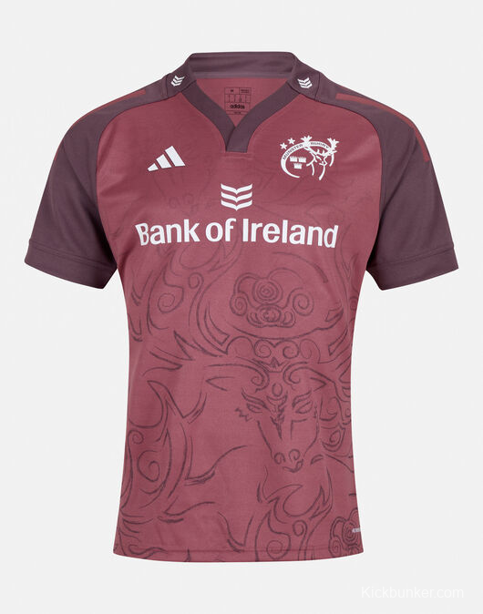25/26 Munster Burgundy with Celtic Knotwork Pattern Jersey