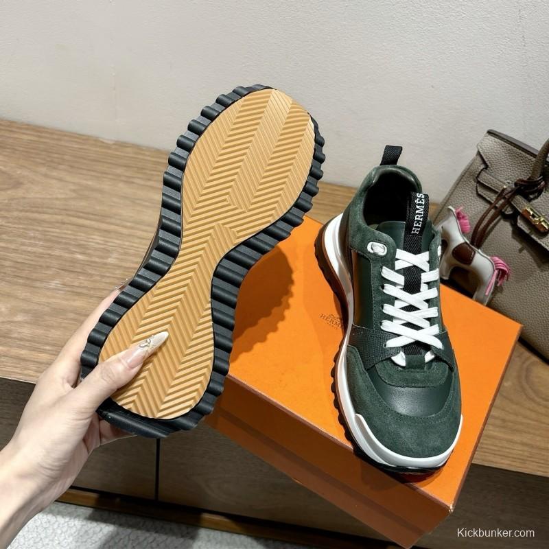 Hermes Boot-Type Shoes with Classic British Color Blocking Design - AS00410