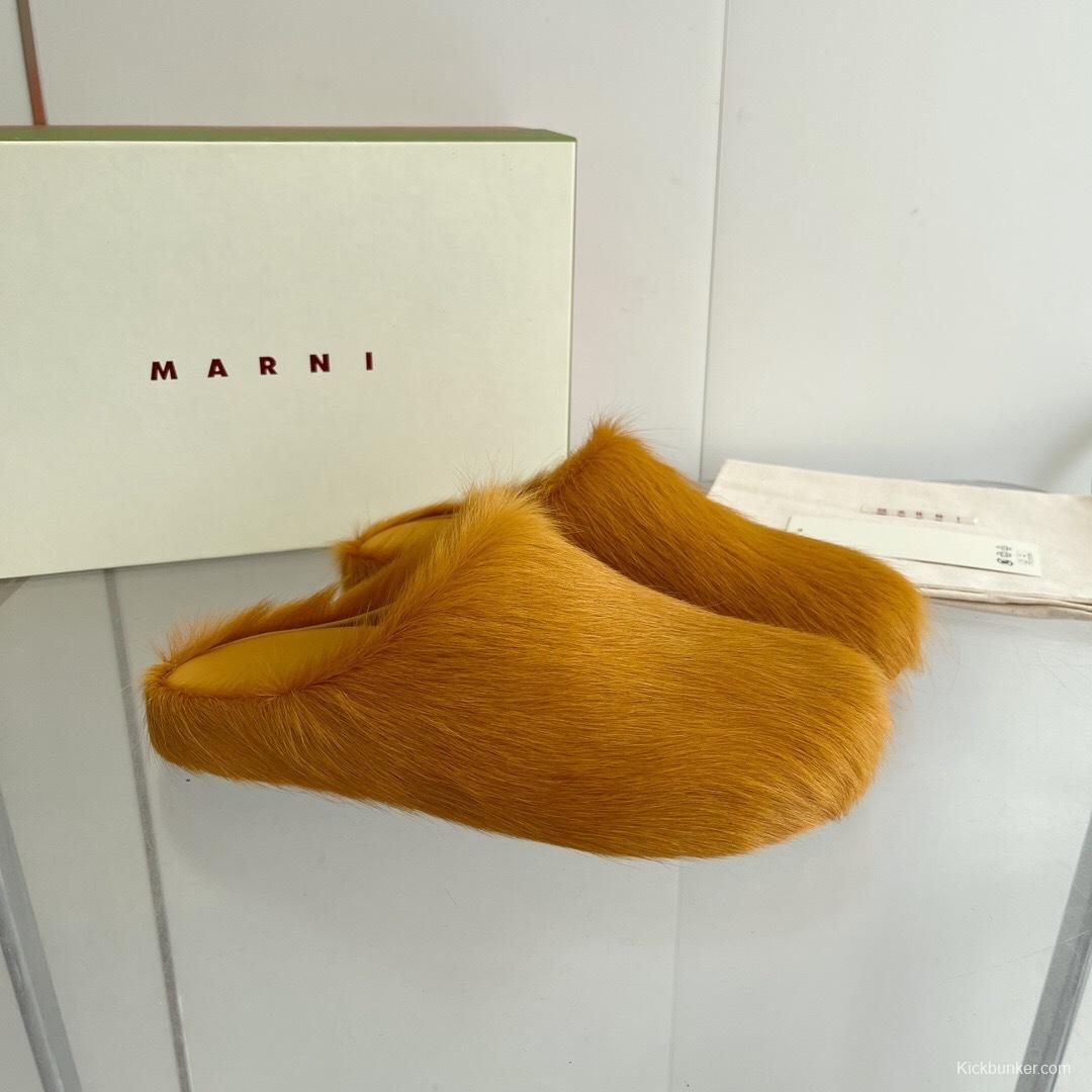 Marni 2025/SS Mule Shoes with Pony Hair - LY00