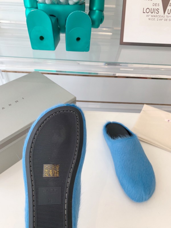 Marni 2025/SS Mule Shoes with Pony Hair - LY00