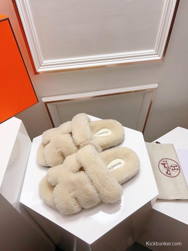 H Love Uncle Shoes Fur Slippers - LY00270