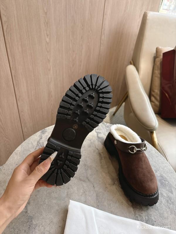 Gucci Shearling Mule with Horsebit Detail - LY00320