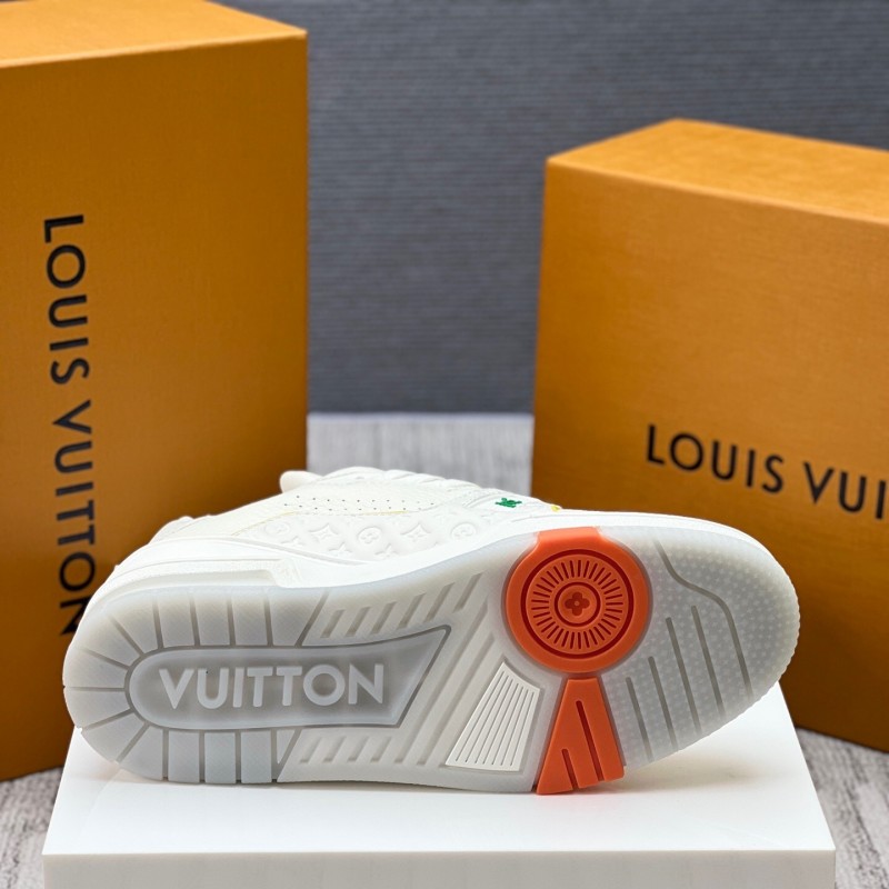 Louis Vuitton Trainer Retro Basketball-Inspired Sneakers with Mixed Materials - LY00430