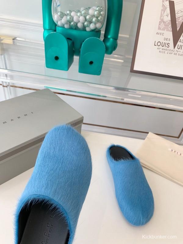 Marni 2025/SS Mule Shoes with Pony Hair - LY00