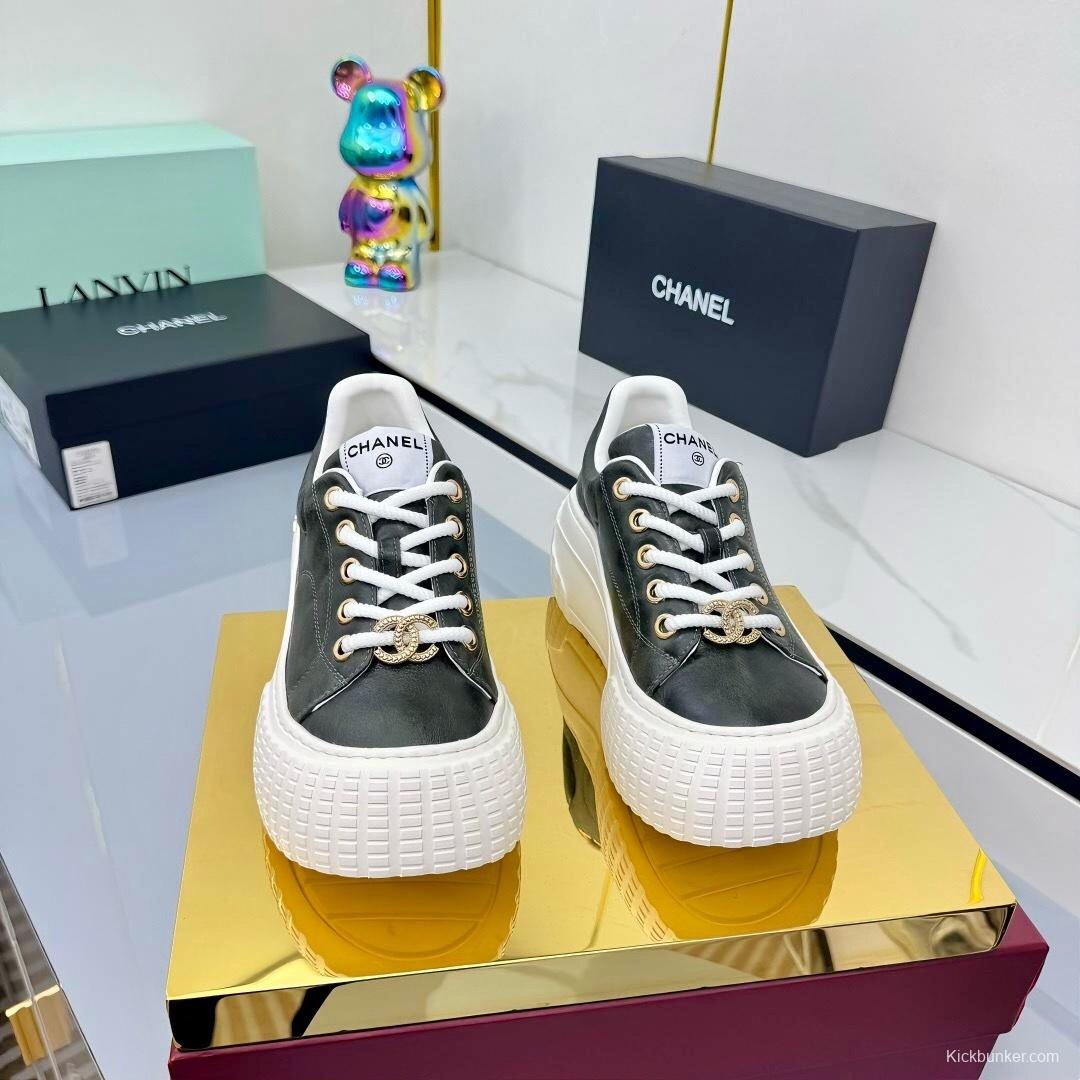 Chanel 2025 SS Loafers Panda Shoes Original Calfskin Casual Sneakers - LY00330