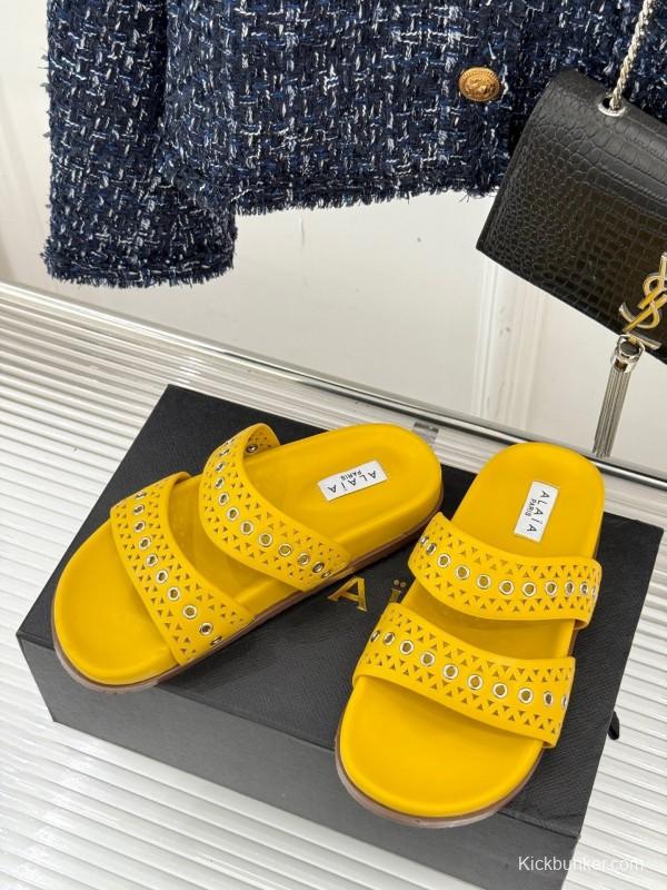 Alaia 2025SS Hollow-Out Casual Sandals - KFY00260