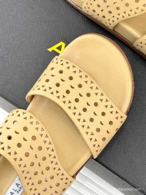 Alaia Spring Summer 2025 Laser Cutout Casual Sandals - KFY00260