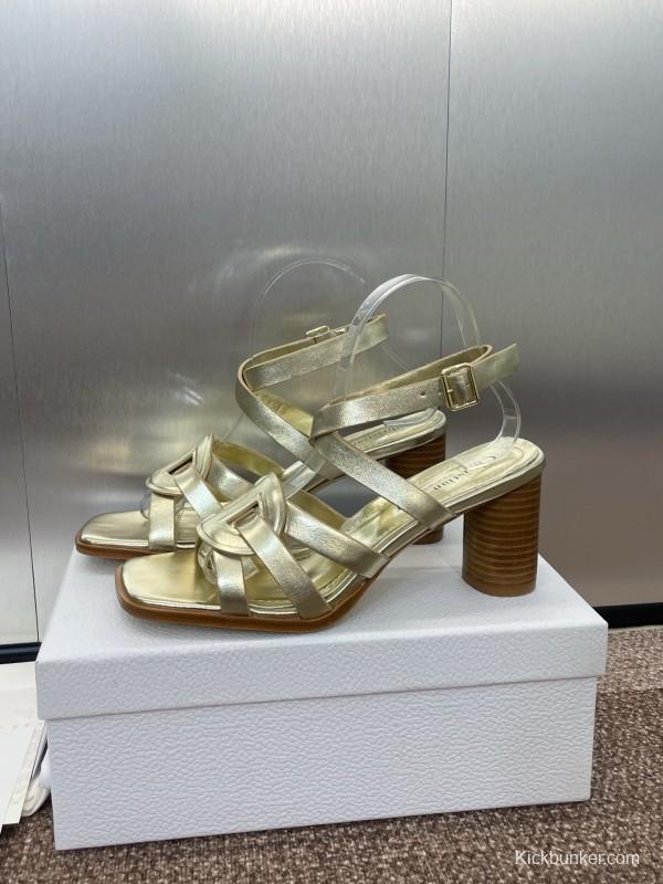 Dior D-Club Jelly Color Hollow Layered Cross Strap High Heel Women Shoes - KFY00290