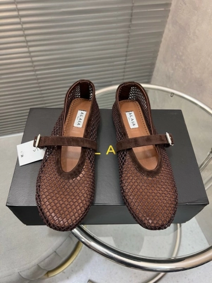 ALAIA 2025/SS New Color Mesh Flat Sandals Single Shoes - KFY00270