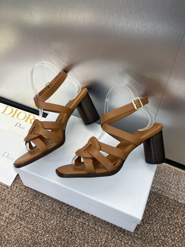Dior D-Club Jelly Color Hollow Layered Cross Strap High Heel Women Shoes - KFY00290
