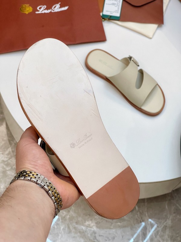 Loro Piana 2025 SS Men's Spring Summer Slippers with High-Quality Stitching and Original Sole - AS00250