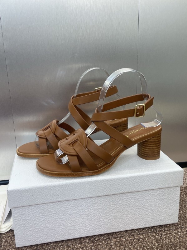 Dior D-Club Jelly Color Hollow Layered Cross Strap Mid Heel Women Shoes - KFY00290