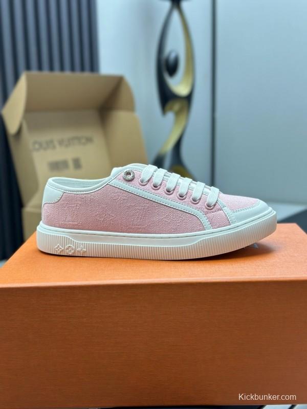 Louis Vuitton Time Out Series Animal Print Casual White Sneakers - AS00260